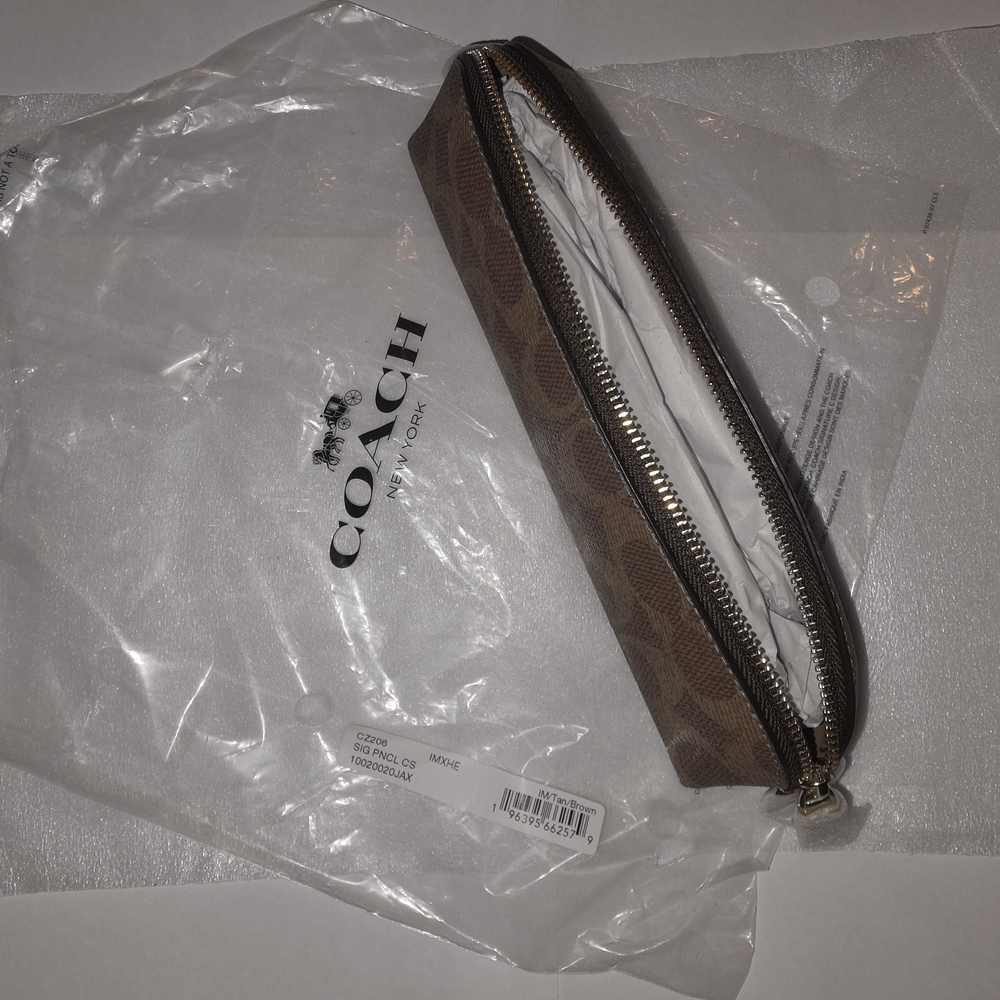 NWT Coach Brown Pencil Case - Picture 6 of 7